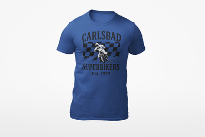 Vintage Roosted Moto Carlsbad Raceway Superbikers Motocross Graphic T-shirt