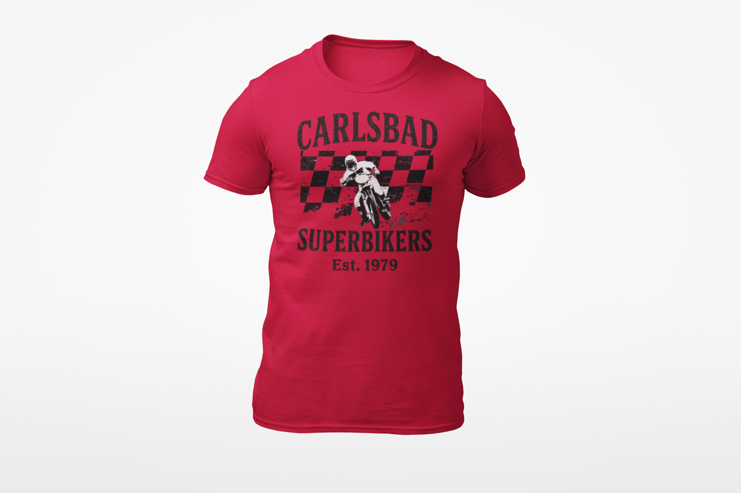 Vintage Roosted Moto Carlsbad Raceway Superbikers Motocross Graphic T-shirt