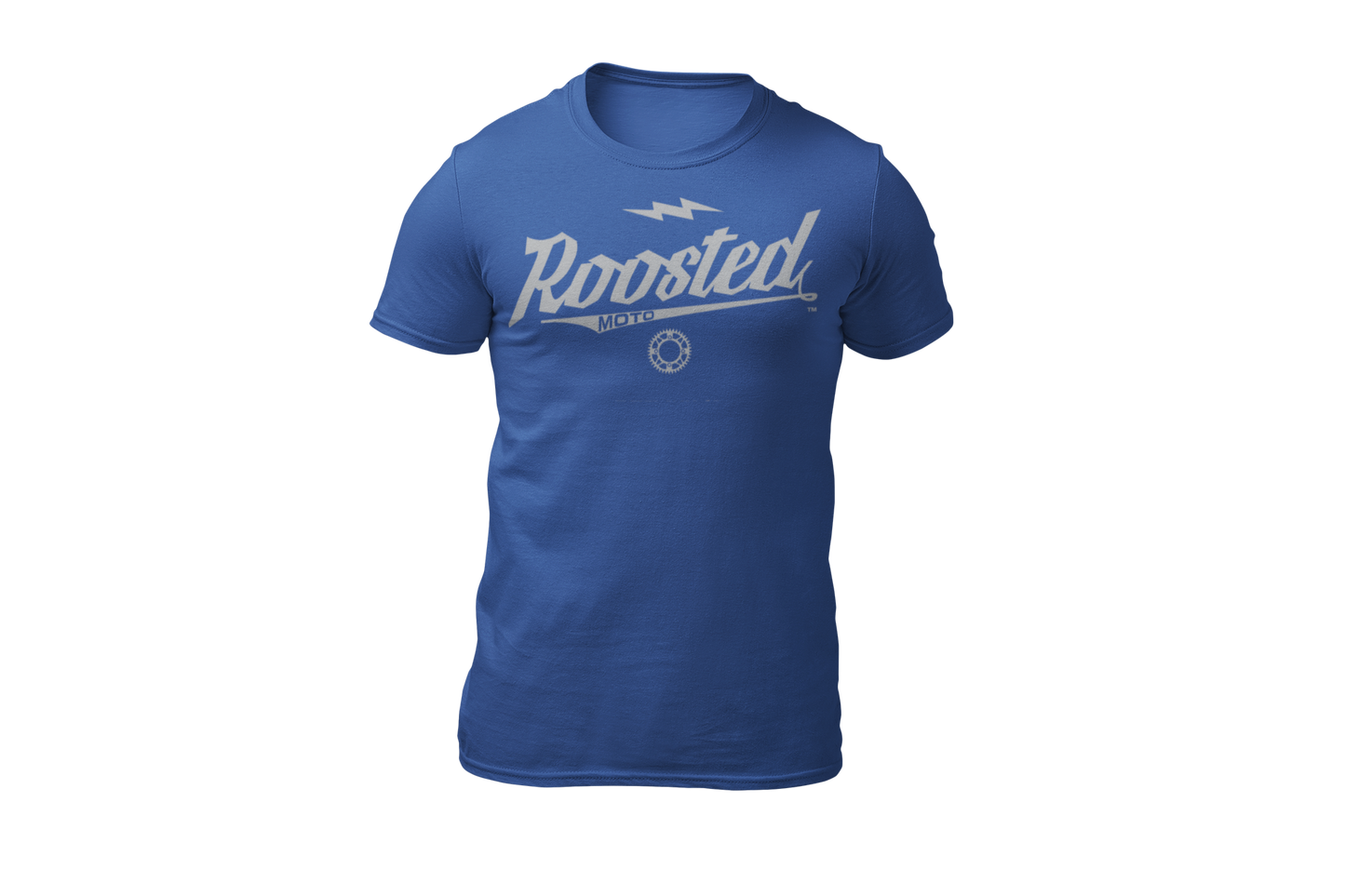 Grey Roosted Text T-Shirt Whip Back