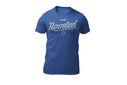 Grey Roosted Text T-Shirt Whip Back