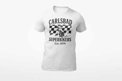Vintage Roosted Moto Carlsbad Raceway Superbikers Motocross Graphic T-shirt