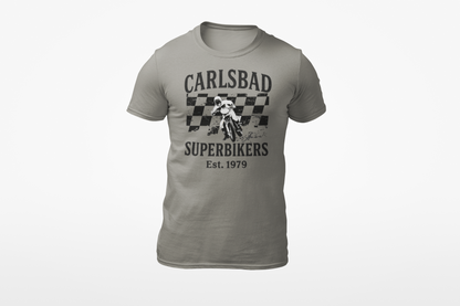 Vintage Roosted Moto Carlsbad Raceway Superbikers Motocross Graphic T-shirt